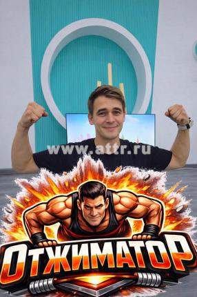 Игрок управляет парашютистом на экране с помощью отжиманий